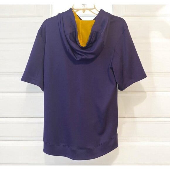 Nike LSU Tigers Short-Sleeve Showout Hoodie Men M Dri Fit Purple SEC - Picture 2 of 7